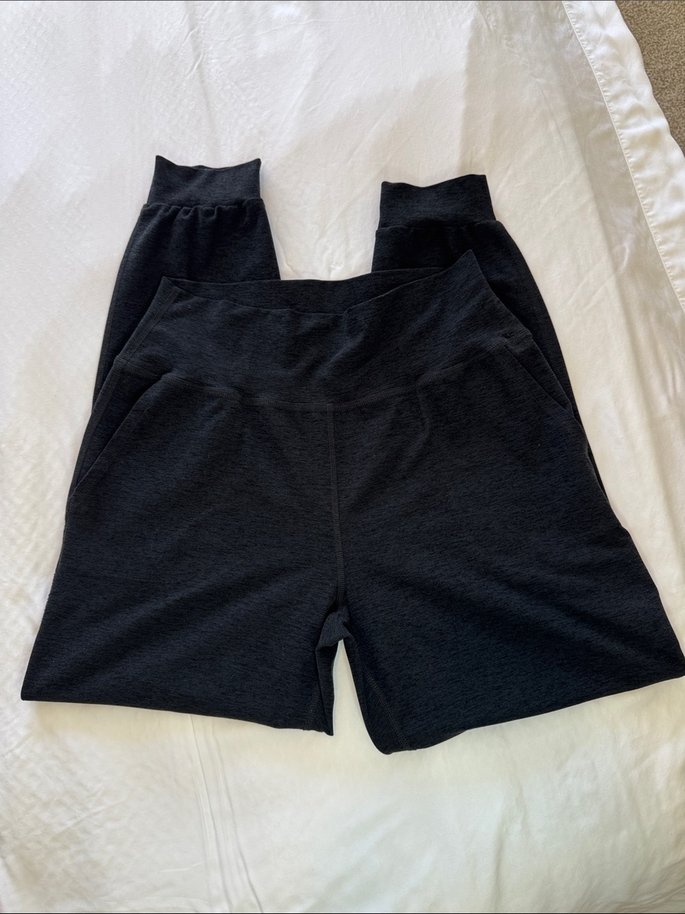 Beyond Yoga Black High-Waist Track Jogger Shorts